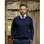 Massoti Merino V Neck Jumper Navy W01  